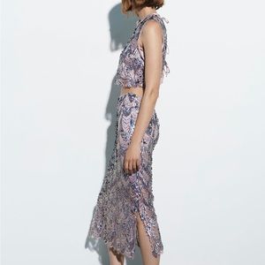 Zara Sequin Midi Skirt